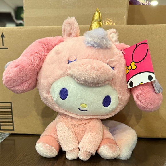 My Melody As A Unicorn 9 Inch Plush By Hello Kitty Sanrio Franchise - Picture 2 of 5